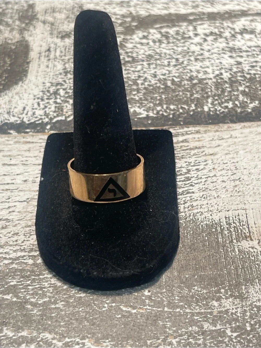 10K Gold Masonic Ring Virtus Junxit Mors Non Separabit Band 4.44-5 Sz 8-9 Men’s